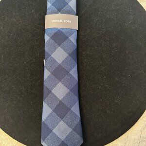 Michael Kors Men's Maysen Check Tie - Navy